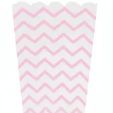 Boîtes de Pop-Corn – Lot de 20 – Rose et Blanc thumbnail 1