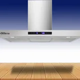 Hotte de Cuisine Technolux 90X60 avec Sortie Gris TEC90SS thumbnail 1
