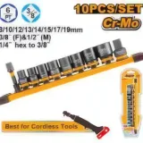 10 pcs 3/8″dr. impact socket set INGCO HKISSD38104 thumbnail 1