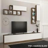 Table Téléviseur EG3 Marron Blanc T701 thumbnail 1