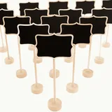 Mini Tableaux Noirs en Bois avec Support, Étiquettes de Prix pour Marqueurs de Buffet thumbnail 1