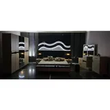 Chambre à Coucher 6 battants 4 pièces Blanc Gris Didim thumbnail 4