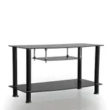 Table Téléviseur Long En Verre Noir А36Р thumbnail 1