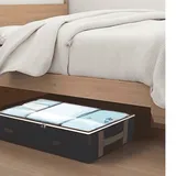 Boîtes de rangement pliables sous le lit, boîtes de rangement en tissu classique, thumbnail 1