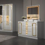 Chambre à Coucher 6 battants 5 pièces Blanc MC612 thumbnail 5