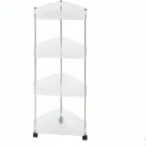 Chariot de stockage triangulaire transparent à roulettes - Taille M thumbnail 1