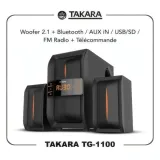 Enceinte Bluetooth 2.1 Takara TG-1100 avec Télécommande - Son Puissant et Limpide thumbnail 1