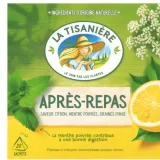 LA TISANIÈRE - Thé après-repas saveur citron, menthe poivrée, graines d'anis - 20 sachets thumbnail 1