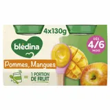 BLEDINA-Compote bébé dès 6 mois Pomme Mangue-4X130g thumbnail 1