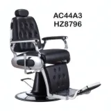 Chaise de Coiffeur Professionnelle HZ8799 - Cuir Noir thumbnail 1