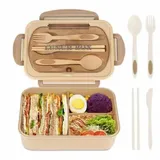 Lunchbox Isotherme avec Compartiments et Couverts – Kaki thumbnail 1
