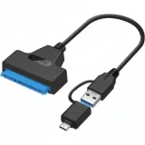 Câble Adaptateur Type-C USB 3.0 vers SATA 2.5" SSD-HDD thumbnail 1