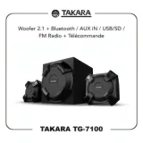 Enceinte Bluetooth Takara TG-7100 avec Radio FM thumbnail 1