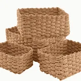 Lot de 4 Paniers de Rangement en Osier thumbnail 1