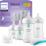PHILIPS AVENT – Kit biberons avec valve AirFree pour nouveau-né – 4 biberons à Réponse Naturelle + Sucette Ultra-Douce + Goupillon – 0 à 12 Mois (SCD657/11) thumbnail 1