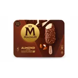 Magnum – Cocoa & Almonds – Glace Vanille Enrobée de Chocolat au Cacao Durable & Amandes – 4 x 100 ml (400 ml) thumbnail 1