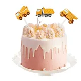 Décorations de cupcakes chantier construction, avec camion à benne/24 pièces thumbnail 1