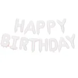 Ballons en forme de lettres pour anniversaire,blanc thumbnail 1