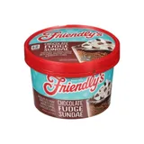 FRIENDLY’S – Chocolate Ice Cream with Fudge, Whipped Topping & Chocolate Flakes – 177 ml thumbnail 1