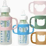 Manchon de Biberon Bébé – Silicone Antidérapant avec Motif Cartoon thumbnail 1
