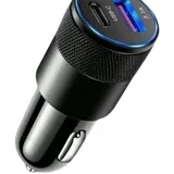 Chargeur Voiture Métal – USB + PD 3,1A - Charge Rapide thumbnail 1