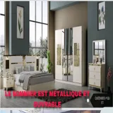 Chambre à Coucher 6 battants 4 pièces Blanc-dore Cool thumbnail 1