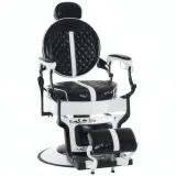 Chaise de Coiffeur RS-BC87102WB - Noir et Blanc thumbnail 1
