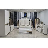 Chambre à Coucher Armoire 6 battants 6 pièces Blanc Diyana thumbnail 1
