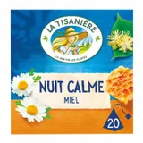 LA TISANIÈRE - Nuit calme Reine des prés - Thé au Tilleul Oranger Camomille - 20 sachets thumbnail 1