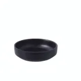 2 pièces  petites Assiettes  de sauce, plats à apéritif en forme de feuille noire thumbnail 1