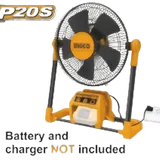 Ventilateur de Chantier Sans Fil 7″ CFALI2001 – Alimentation Hybride AC/DC 20V, Inclinaison Ajustable et 2 Vitesses thumbnail 1