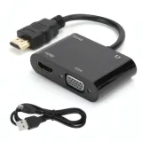 Convertisseur HDMI vers HDMI & VGA avec Audio RS-HDHDVGA thumbnail 1