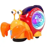 Jouet Crabe Électrique Bébé Sons Lumières Projections Sans Piles Déclenchement Musical 3 Ans thumbnail 1
