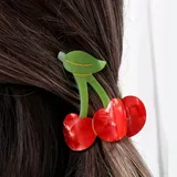 Petite griffe de cheveux pour dames, vinaigre, cerise rouge, fraise thumbnail 1