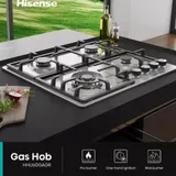 Plaque De Cuisson Encastrable Hisense 4FEUX 60X60 Inox HHU60GAGR thumbnail 5