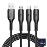 wiwu starlink USB-A to Micro+USB+iP Cable thumbnail 1