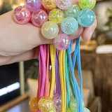 14 pièces Bandeaux ronds colorés en forme de boule pour les filles thumbnail 1