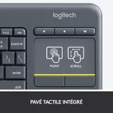 Logitech Wireless Touch Keyboard K400 Plus (Noir) thumbnail 3