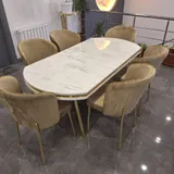 Table à Manger 6 places Blanc Dore TA050 thumbnail 1