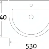 Lavabo suspendu BG-016 en céramique blanc thumbnail 4