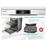 Lave Vaisselle Sharp 14COUVERTS Blanc Qw MA814WH2 thumbnail 3
