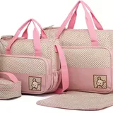 Sac à Langer 4 Pièces (2 Sacs+Trousse Biberon+Trousse accessoire) - Multicolore thumbnail 1