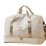 Sac de voyage en nylon de style décontracté beige thumbnail 1