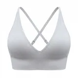 Kayna – Soutien-gorge de sport col V femme – Bretelles fines réglables – Bonnet rembourré – Taille M thumbnail 1