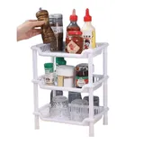 Petit Chariot de cuisine blanc compact et polyvalent - 3 étages thumbnail 1