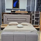 Chambre à Coucher Armoire 6 battants 6 pièces Marron Gris Anka thumbnail 5