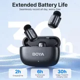 Système de micro cravate sans fil omnidirectionnel, pour 2 personnes avec connecteur- BOYA Mini-12 thumbnail 1