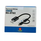 Adaptateur OTG 2 en 1 Type-C + Micro USB RS-OTG2/GP-91 thumbnail 1