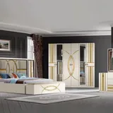 Chambre à Coucher Armoire 6 battants 6 pièces Beige 6190A thumbnail 1