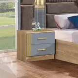 Chambre à Coucher 6 battants 5 pièces Beige Gris 3053 thumbnail 6